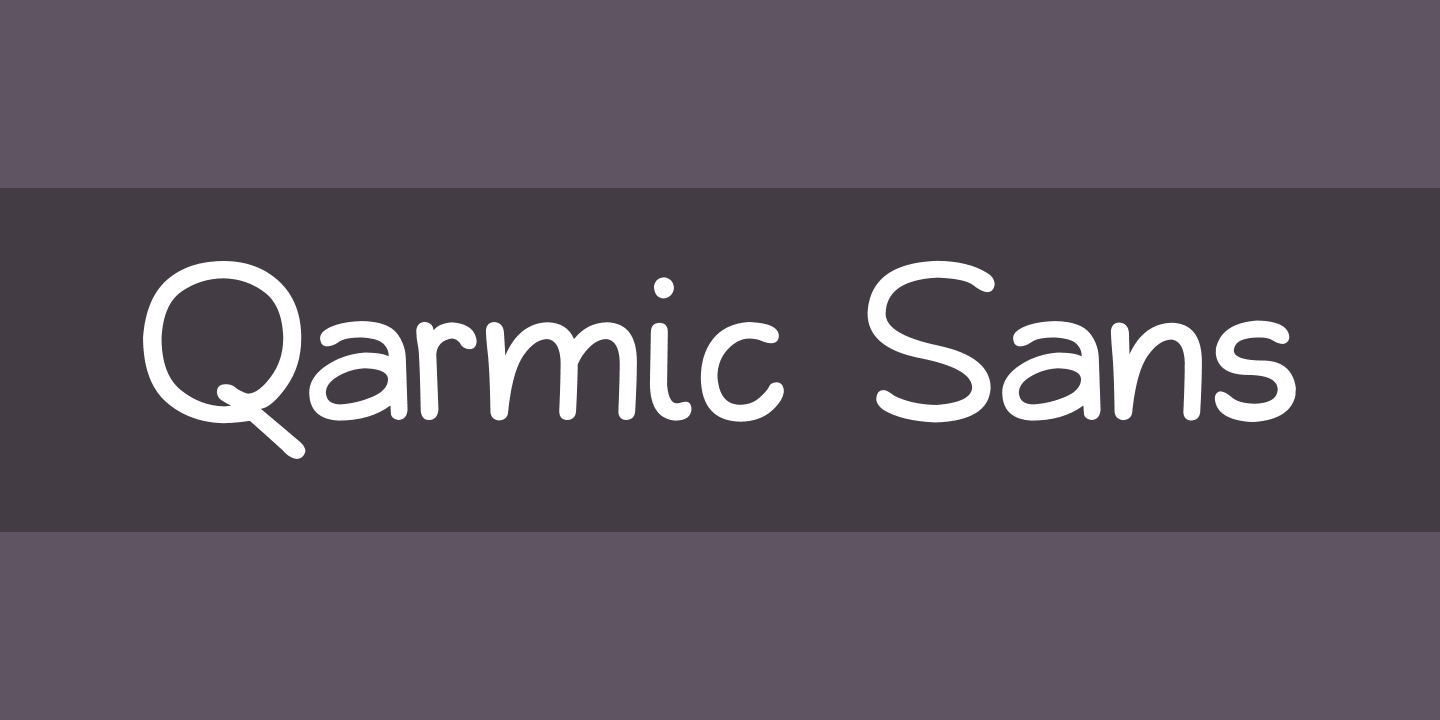 Beispiel einer Qarmic Sans Regular-Schriftart